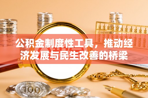 任城公积金制度性工具，推动经济发展与民生改善的桥梁