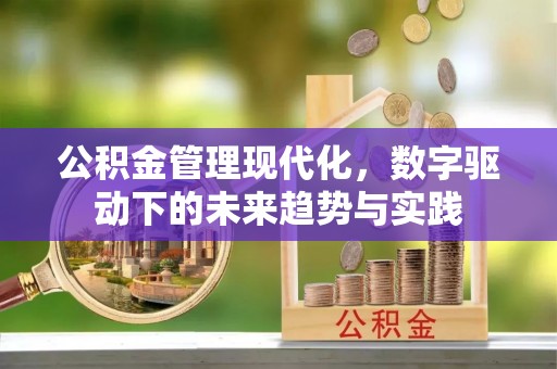 任城公积金管理现代化，数字驱动下的未来趋势与实践