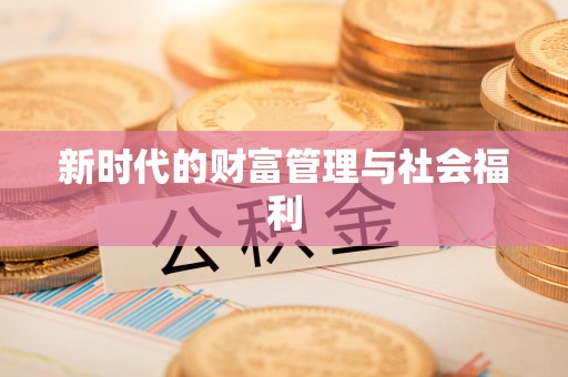 任城新时代的财富管理与社会福利