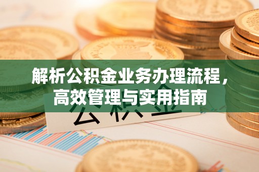 任城解析公积金业务办理流程，高效管理与实用指南