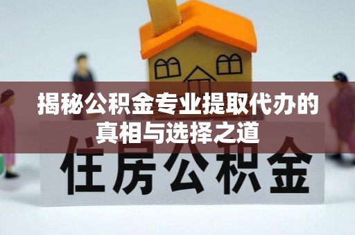 任城揭秘公积金专业提取代办的真相与选择之道