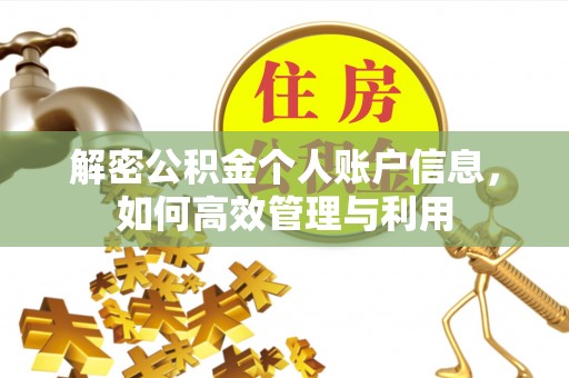 任城解密公积金个人账户信息，如何高效管理与利用