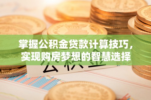 任城掌握公积金贷款计算技巧，实现购房梦想的智慧选择