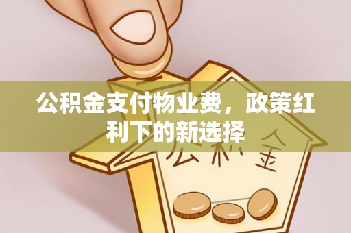 任城公积金支付物业费，政策红利下的新选择