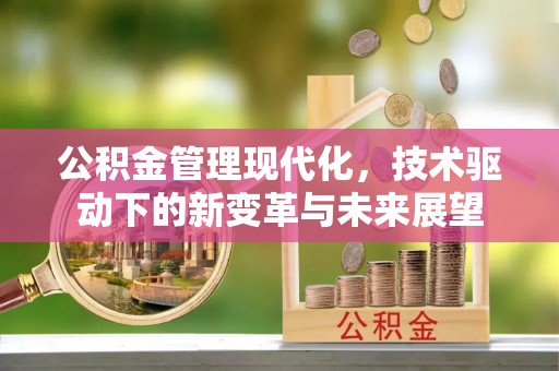 任城公积金管理现代化，技术驱动下的新变革与未来展望