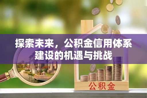 任城探索未来，公积金信用体系建设的机遇与挑战